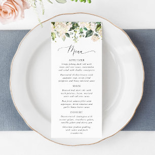 Fleurs Blanches, Fleurs Crème, Menu de Baby Shower