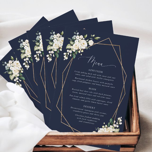Fleurs blanches, fleurs crème, menu de la douche d (Créateur téléchargé)