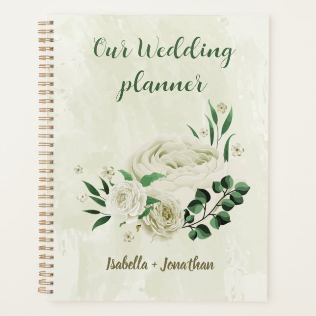 Fleurs blanches ivoire verdure mariage (Devant)