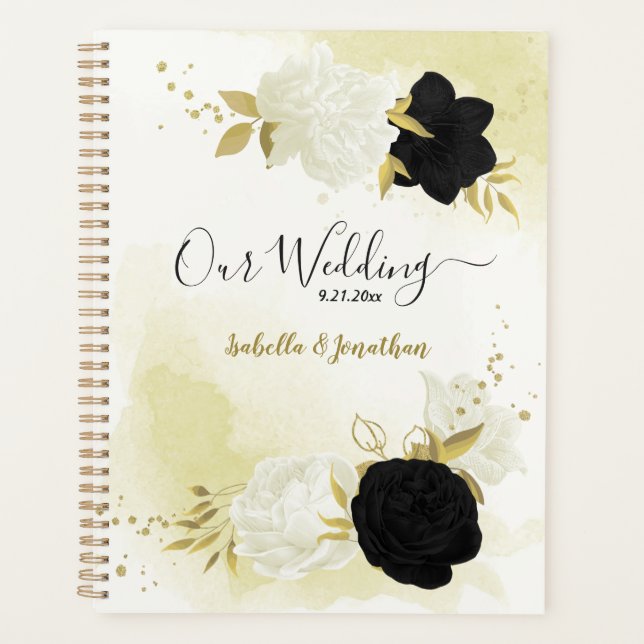 fleurs blanches noires or wedding planner (Devant)