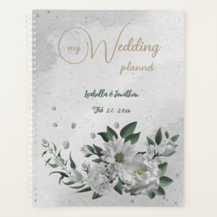fleurs blanches romantiques et mariage aux feuille