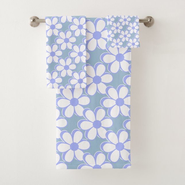 Fleurs bleues et blanches modernes (En situation)
