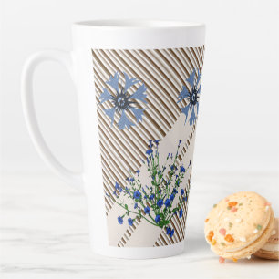 Fleurs Bleues Flore Frappe Latte Mug