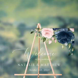 Fleurs Bleues Marine, Fleurs Roses, Accueil Mariag