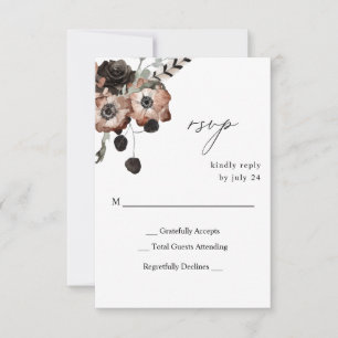 Fleurs Bohème Noires & Naturelles sans RSVP de rep