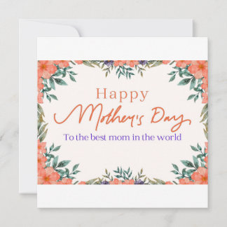 Fleurs Bonne carte de voeux de Fête des mères
