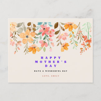 Fleurs Bonne carte de voeux de Fête des mères