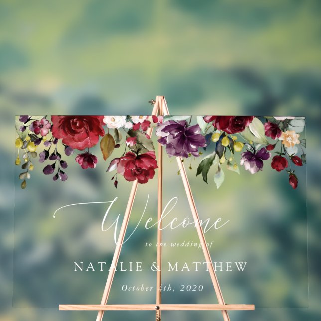 Fleurs Bourgognes, Fleurs Roses, Accueil Mariage (Neutre)