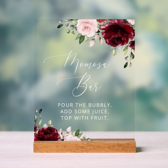 Fleurs Bourgognes, Fleurs Roses, Boho, Momosa Bar (Neutre)
