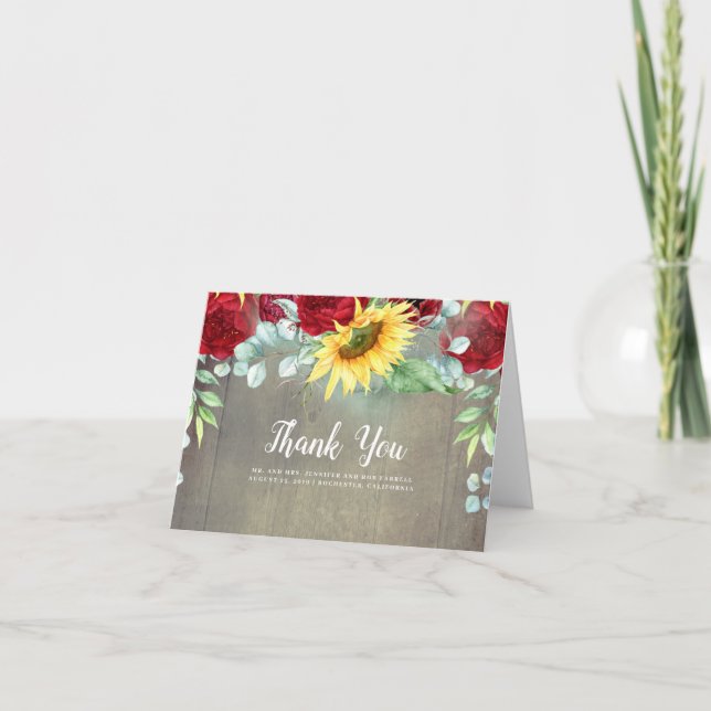 Fleurs bourguignonnes et Merci Mariage de tourneso (Devant)