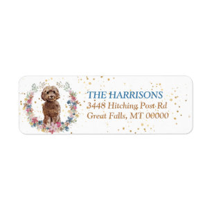 Fleurs Brown de printemps de Cockapoo Wreath