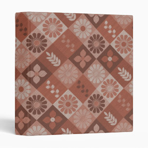 Fleurs Brown Rustiques Feuilles 3 Classeur à annea