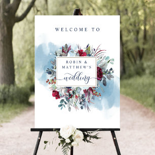 Fleurs célestes, Affiche de bienvenue Mariage flor