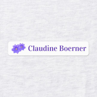 Fleurs Clematis Fer Sur Étiquette