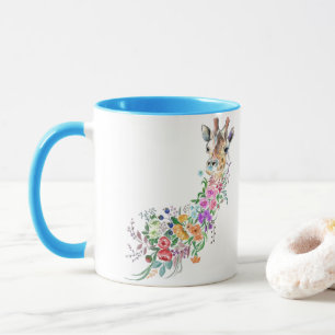 Fleurs colorées Bouquet Giraffe Mug