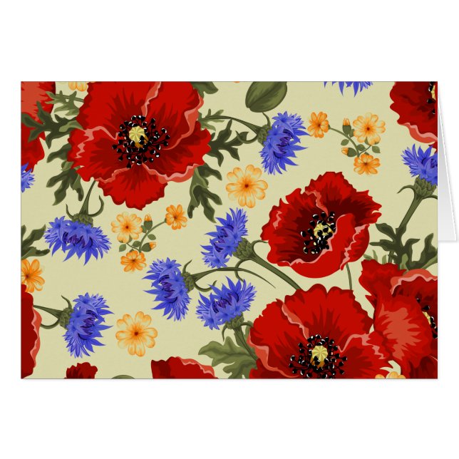 Fleurs Colorées, Florales, Motif De Fleurs (Devant horizontal)