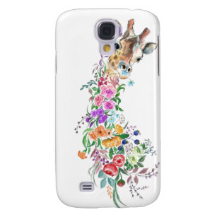 Fleurs colorées Giraffe coque iphone
