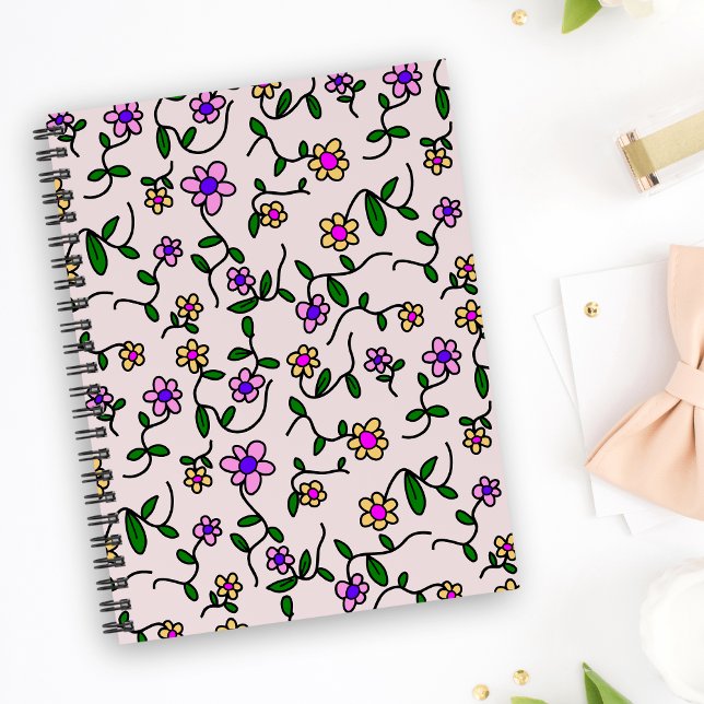 Fleurs Colorées, Motif Floral, Feuillage, Boho (Créateur téléchargé)