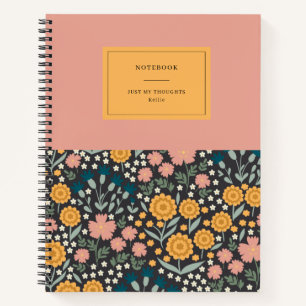 Fleurs colorées rose orange Mon Carnet de pensées