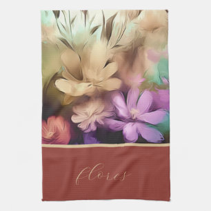 Fleurs colorées Serviettes de cuisine