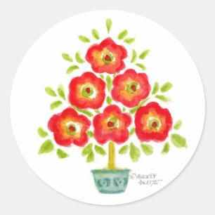 Fleurs colorées Stickers Arbre de Noël