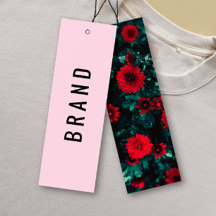Fleurs Conception Nom commercial Hang Tags Cartes