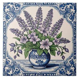 Fleurs couleur lilas tile