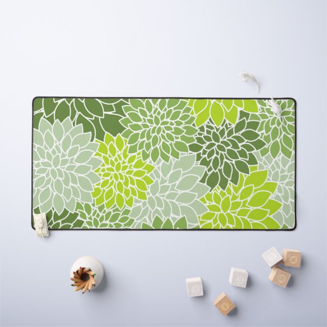 Fleurs Dahlia, Motif De Fleurs, Dahlia Verte (Tableau pour enfants)