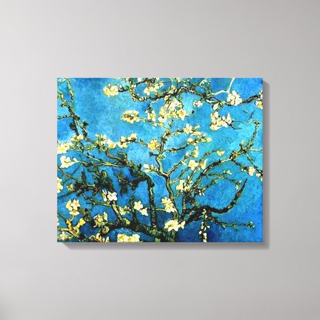 Fleurs d'amandes par VanGogh toile enveloppée (Recto)