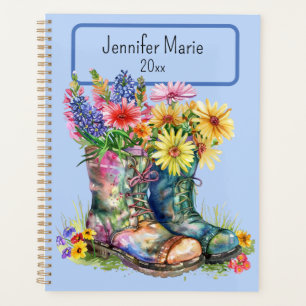 Fleurs dans les bottes Personnalisez avec le nom,
