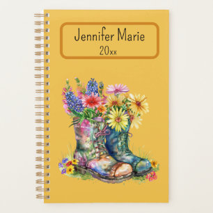 Fleurs dans les bottes Personnalisez avec le nom, 