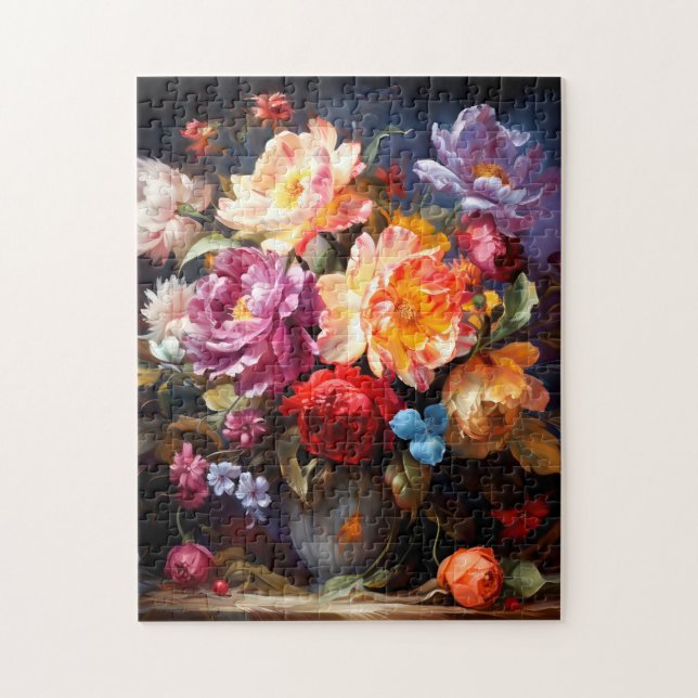 Fleurs dans un puzzle de vase (Vertical)