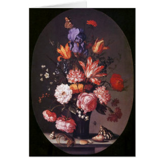 Fleurs dans un vase en verre