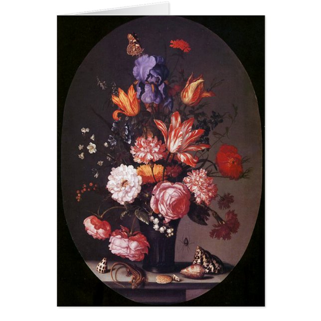 Fleurs dans un vase en verre (Devant)