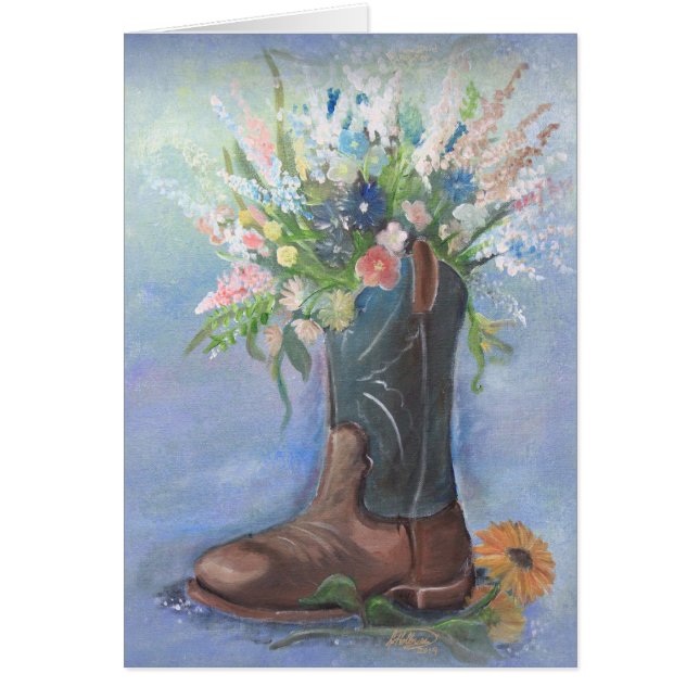 Fleurs dans une botte de cowboy (Devant)