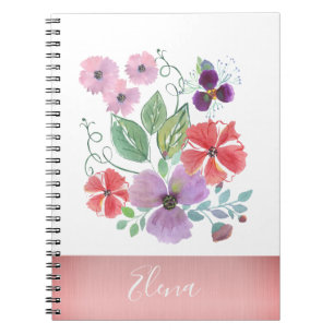 Fleurs d'aquarelle . carnet