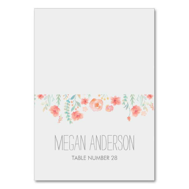 Fleurs d'aquarelle Cartes de place (Par défaut)