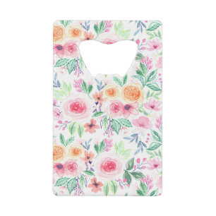 Fleurs d'aquarelle et feuilles