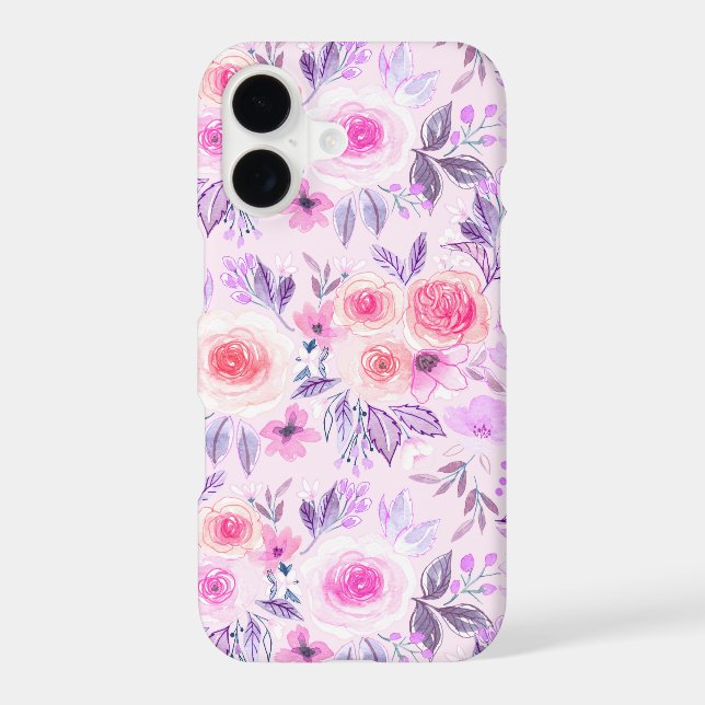 Fleurs d'aquarelle et feuilles 3 (Verso)