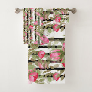 Fleurs d'aquarelle invisibles roses roses roses ro