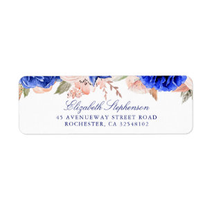 Fleurs d'aquarelle marine et rose élégantes