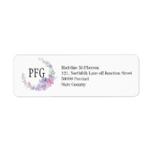 Fleurs d'aquarelle monochromes florales personnali