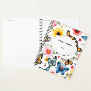 Fleurs d'aquarelle motif jardin personnel