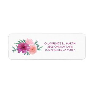 Fleurs d'aquarelle rose