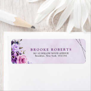 Fleurs d'aquarelle rose clair Lilac violet