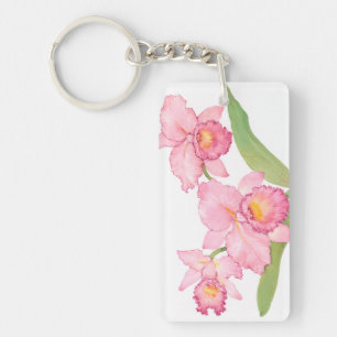 Fleurs d'aquarelle rose exotique