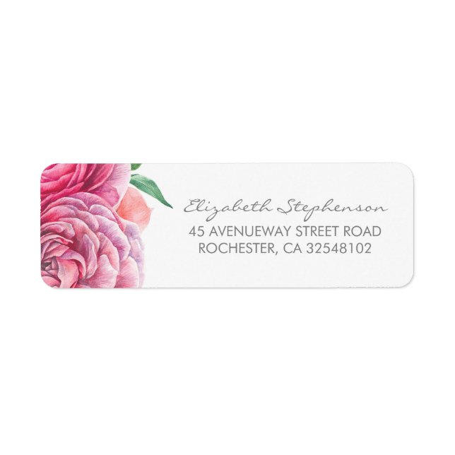 Fleurs d'Aquarelle rose Mariage élégant (Devant)