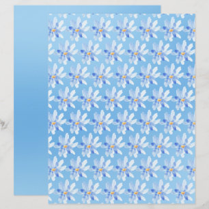 Fleurs d'aquarelle sur feuille papier à papier à p