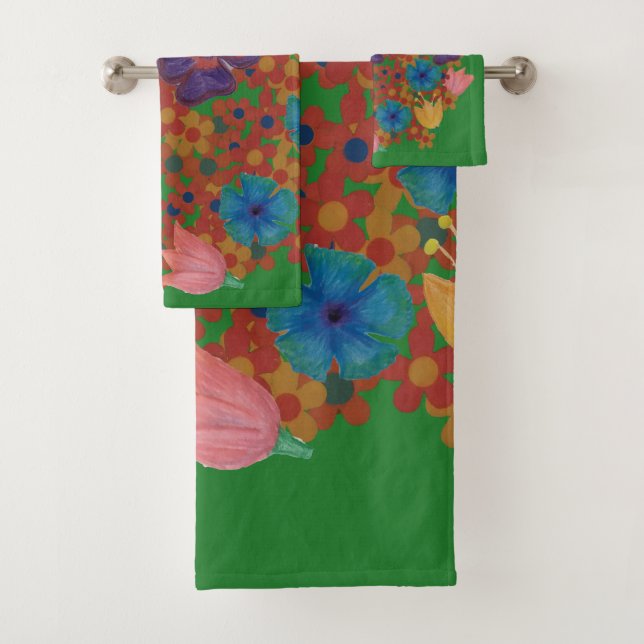 Fleurs d'aquarelle vintage motif (En situation)