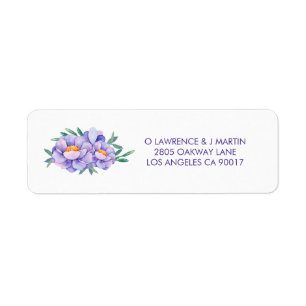 Fleurs d'aquarelle violette